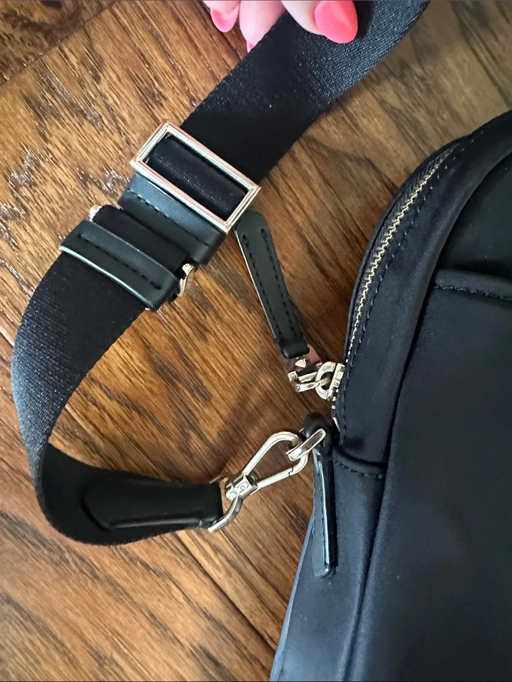 kate spade Black Nylon Laptop Messenger with Top Handles and Crossbody Strap